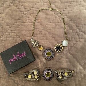 Statement necklace and bracelet